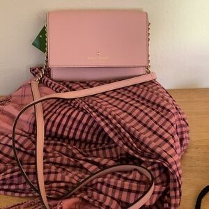 Kate Spade small jade pink crossbody NWT approximately 5”x 8” lightweight